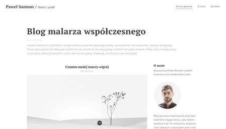 Szablon do bloga poświęconego sztuce