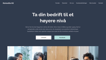 Generisk mal for business nettsider
