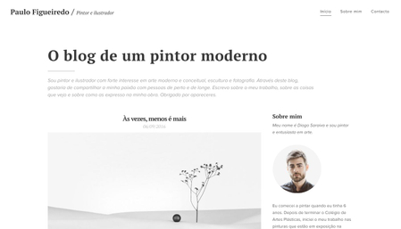 Modelo blog de arte