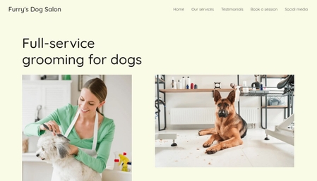 Dog Salon Website Template