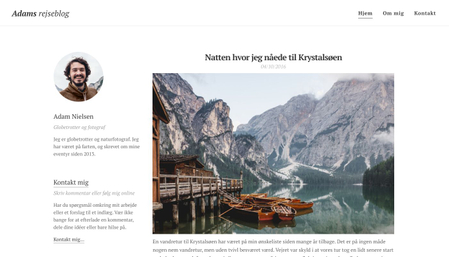Skabelon: Rejseblog