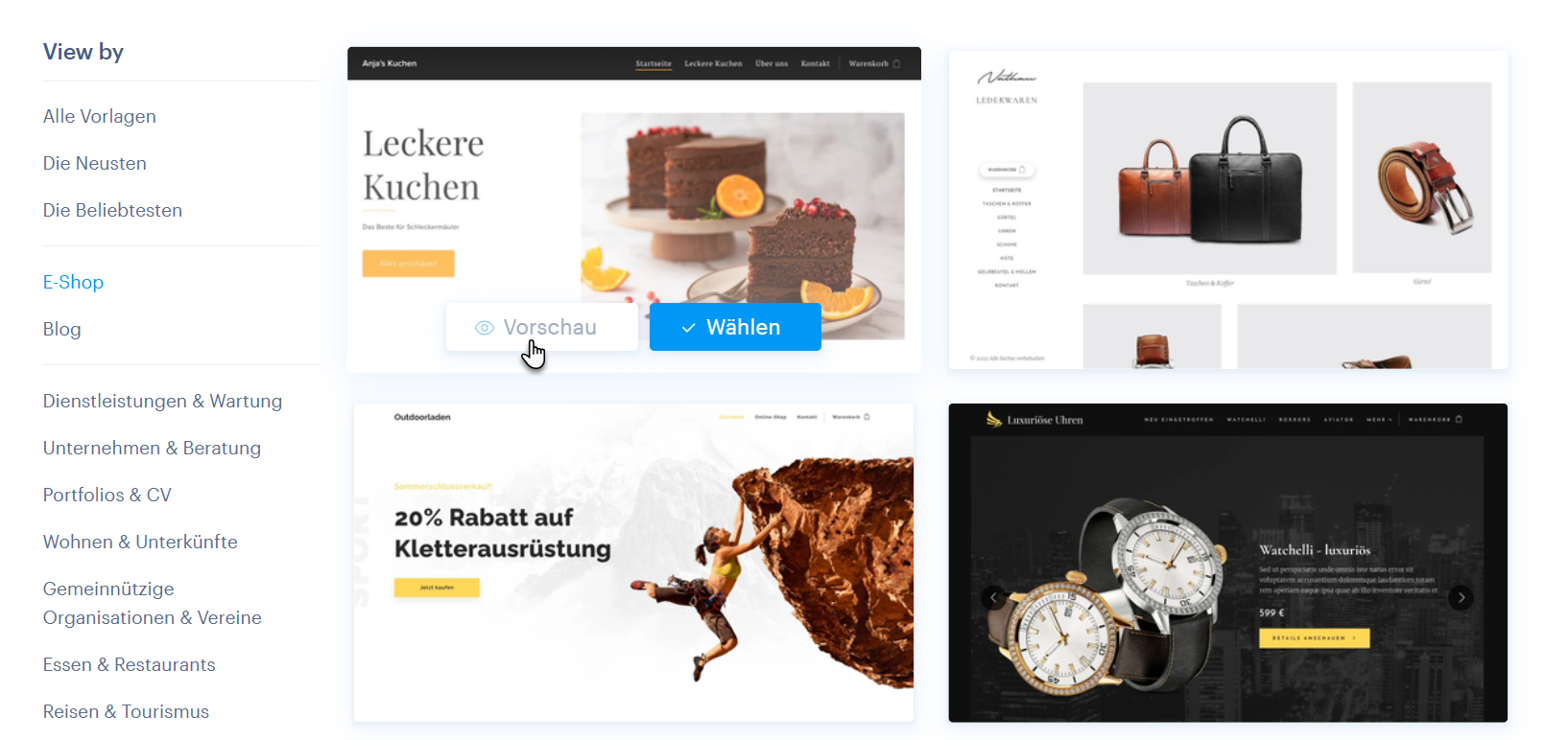 Online-Shop erstellen