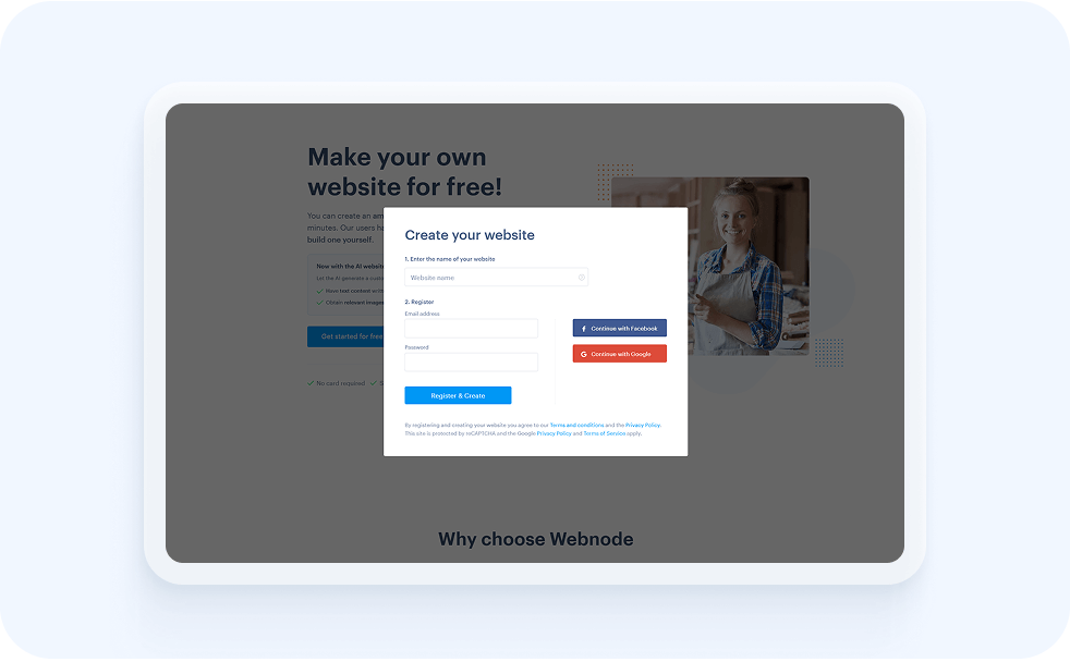 1. Sign up for free